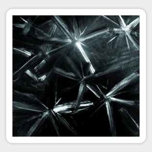 Painted Stars In Black And White Picture Sticker